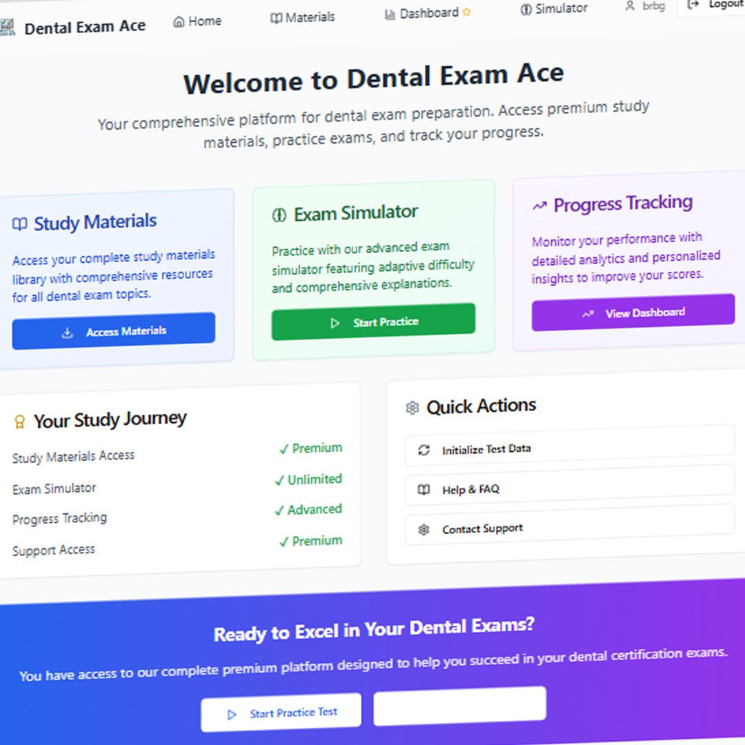 Complete System with AI Exam Engine - Dental Exam Ace
